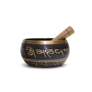 CUDEGUI - Cuenco de India torneado negro (10cm)