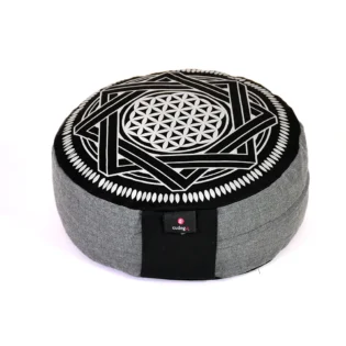 CUDEGUI - Zafu o cojín de meditación de protección plateado